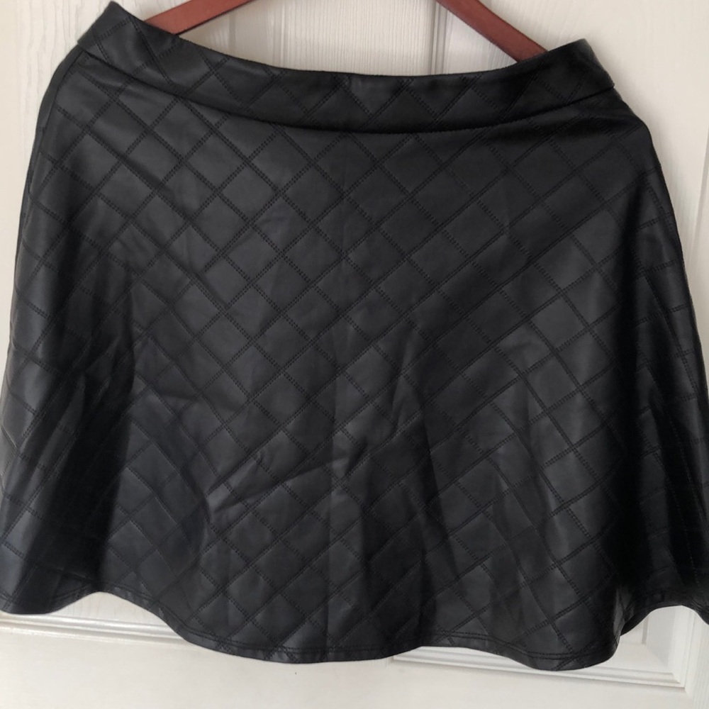 Large Mini Faux leather skirt